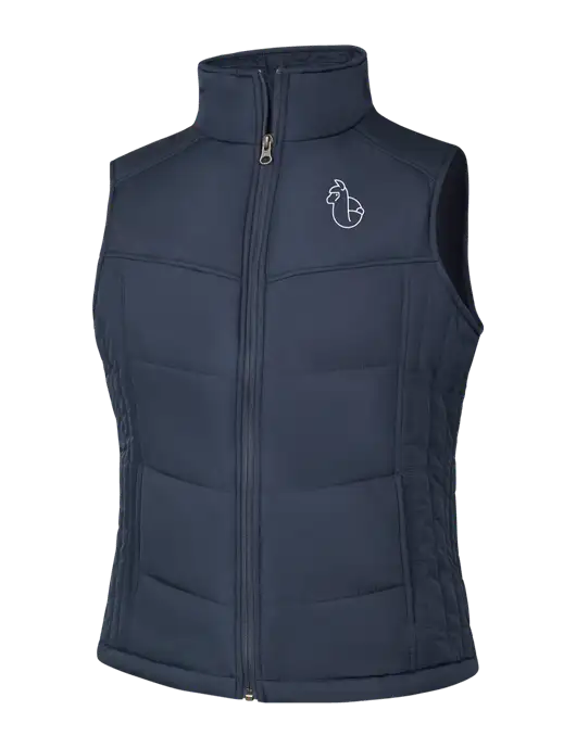  Womens Dark Slate/Black Puffy Vest w/Alpac Logo