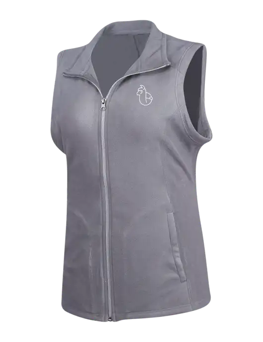 Medium Grey Womens Microfleece Vest w/Alpac Logo
