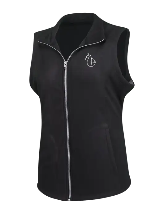 Black Womens Microfleece Vest w/Alpac Logo