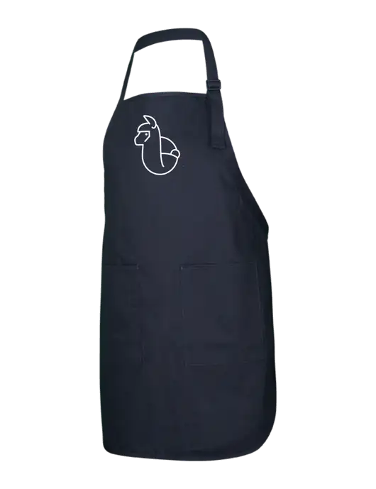 Full-Length Black Apron With Pockets w/Alpac Logo