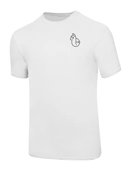 Ring Spun White 4.5 oz T-Shirt w/Alpac Logo