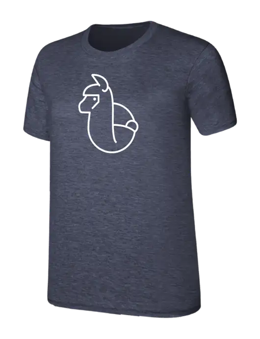 Womens Ring Spun Heather Navy 4.5 oz T-Shirt w/Alpac Logo