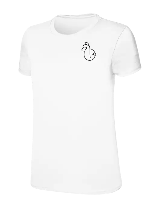 Womens Ring Spun White 4.5 oz T-Shirt w/Alpac Logo