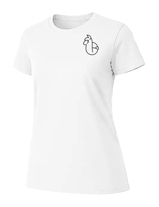 Womens Ring Spun White 4.5 oz T-Shirt w/Alpac Logo
