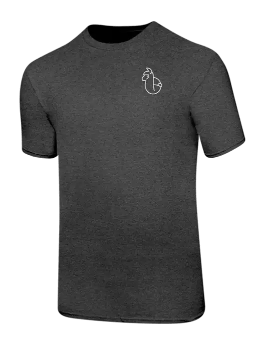 Ring Spun Dark Heather Grey 4.5 oz T-Shirt w/Alpac Logo