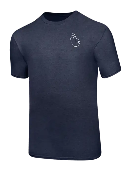 Ring Spun Heather Navy 4.5 oz T-Shirt w/Alpac Logo