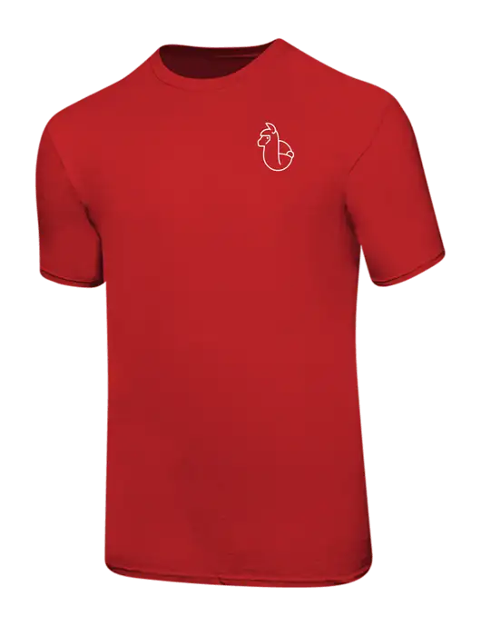 Ring Spun Red 4.5 oz T-Shirt w/Alpac Logo