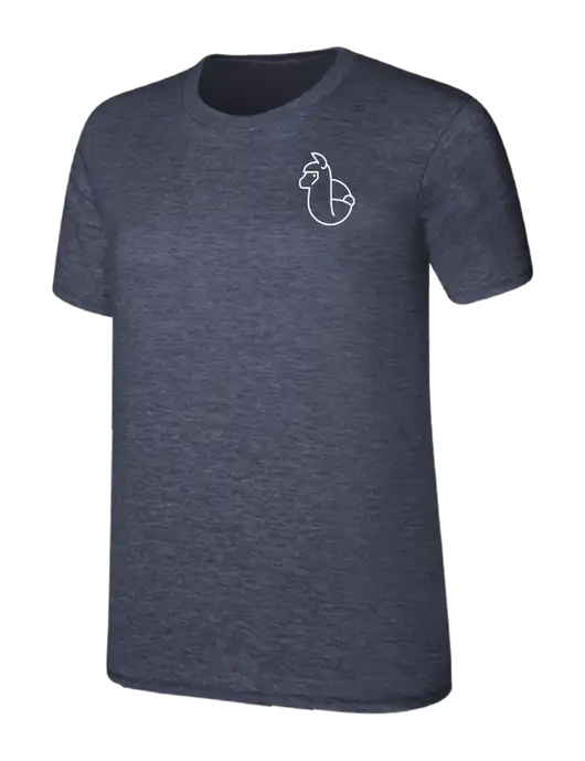 Womens Ring Spun Heather Navy 4.5 oz T-Shirt w/Alpac Logo