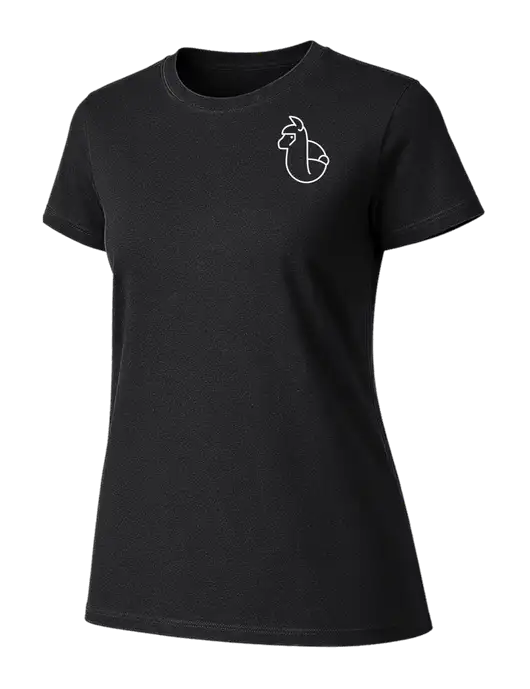 Womens Ring Spun Jet Black 4.5 oz T-Shirt w/Alpac Logo
