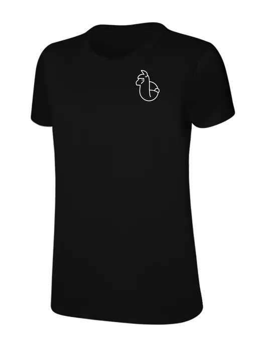 Womens Ring Spun Jet Black 4.5 oz T-Shirt w/Alpac Logo