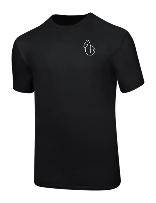 Ring Spun Jet Black 4.5 oz T-Shirt w/Alpac Logo
