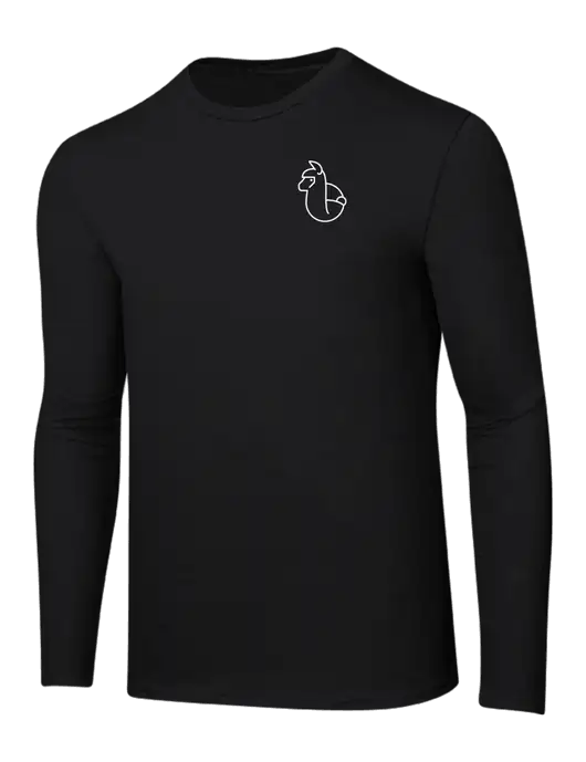 Ring Spun Jet Black 4.5 oz Long Sleeve T-Shirt w/Alpac Logo