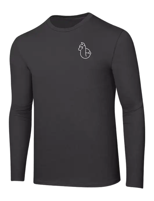 Ring Spun Charcoal 4.5 oz Long Sleeve T-Shirt w/Alpac Logo
