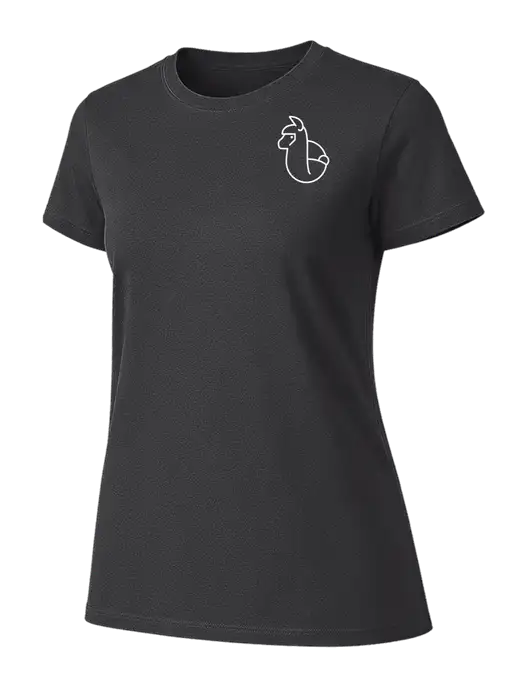 Womens Ring Spun Charcoal 4.5 oz T-Shirt w/Alpac Logo