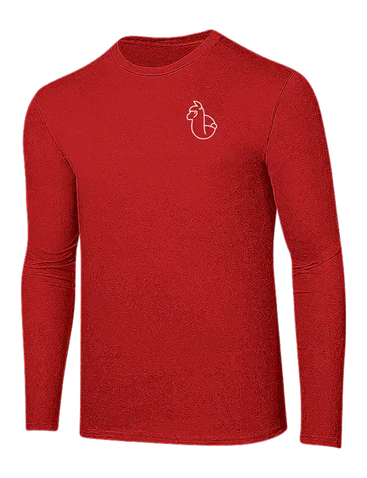 Ring Spun Dark Red 4.5 oz Long Sleeve T-Shirt w/Alpac Logo