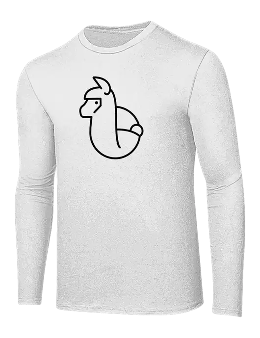 Ring Spun White 4.5 oz Long Sleeve T-Shirt w/Alpac Logo
