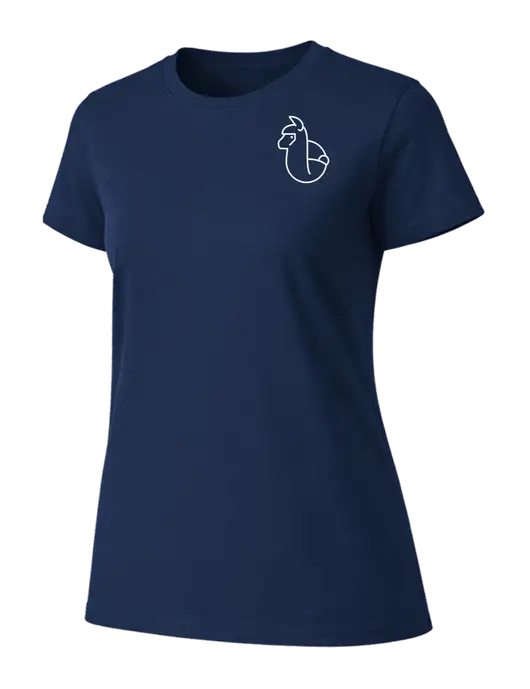Womens Ring Spun Navy 4.5 oz T-Shirt w/Alpac Logo