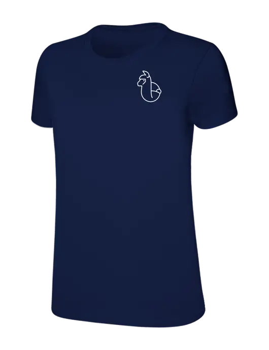 Womens Ring Spun Navy 4.5 oz T-Shirt w/Alpac Logo