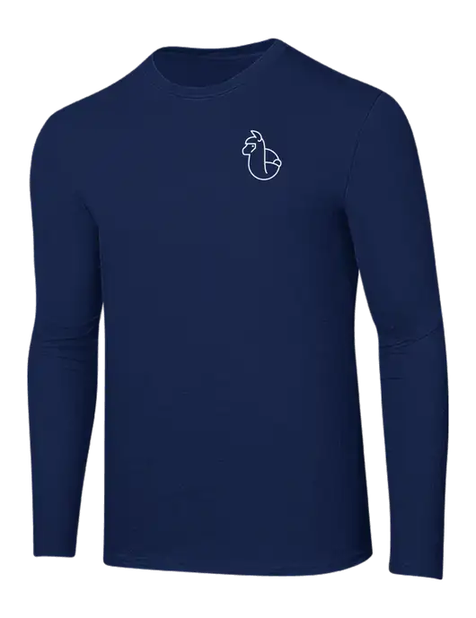Ring Spun Navy 4.5 oz Long Sleeve T-Shirt w/Alpac Logo