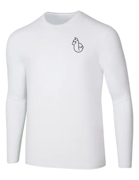 Seriously Soft White Long Sleeve T-Shirt w/Alpac Logo