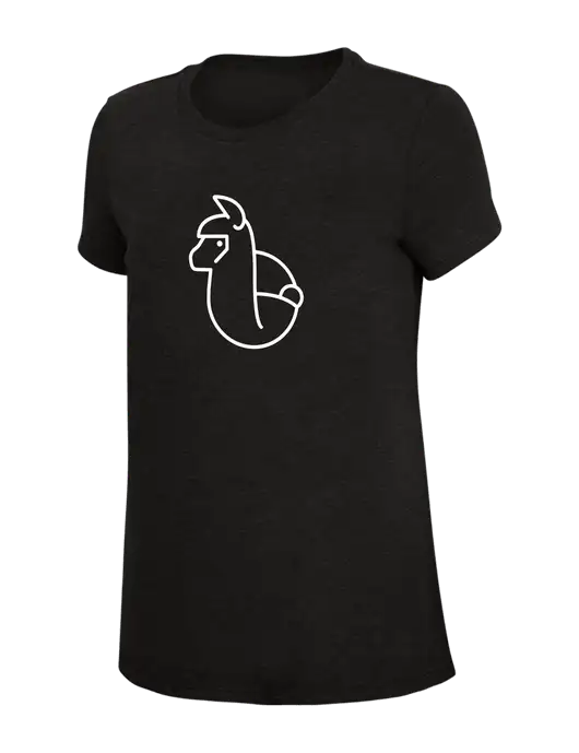 Womens Simply Soft Black 4.5oz Poly/Combed Ring Spun Cotton T-Shirt w/Alpac Logo