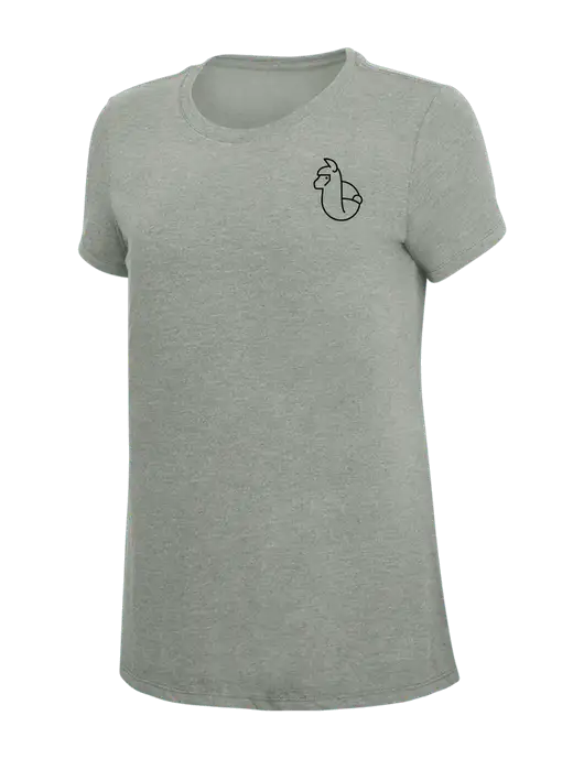 Womens Simply Soft Grey Frost 4.5oz  Poly/Combed Ring Spun Cotton T-Shirt w/Alpac Logo