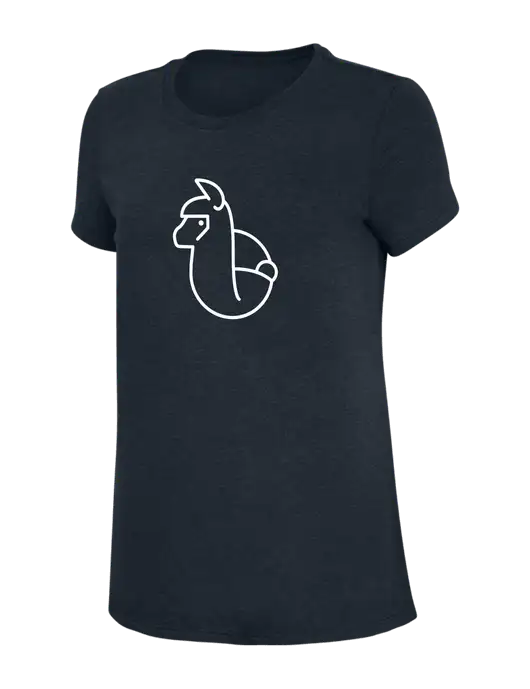 Womens Simply Soft Navy 4.5oz Poly/Combed Ring Spun Cotton T-Shirt w/Alpac Logo