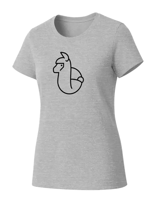 Womens Seriously Soft Light Heathered Grey T-Shirt w/Alpac Logo