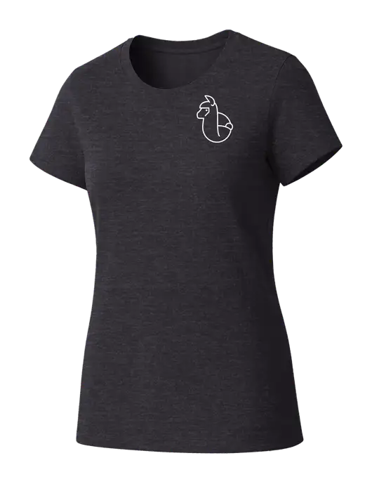 Womens Seriously Soft Heathered Charcoal T-Shirt w/Alpac Logo