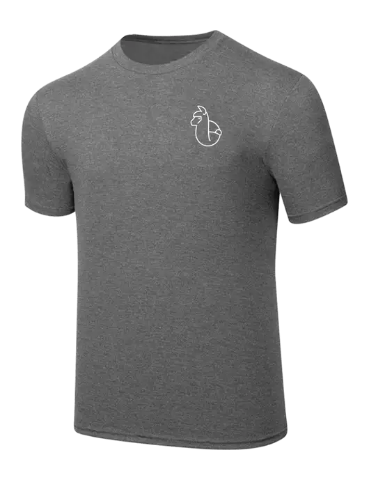 Simply Soft Heathered Medium Grey 4.5oz  Poly/Combed Ring Spun Cotton T-Shirt w/Alpac Logo