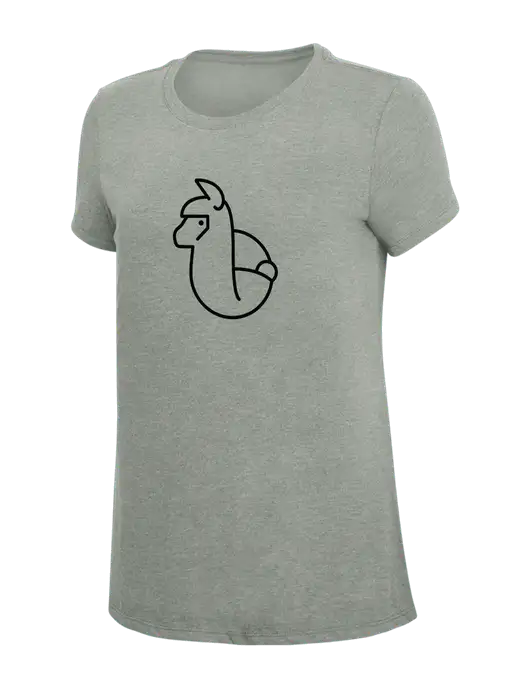 Womens Simply Soft Grey Frost 4.5oz  Poly/Combed Ring Spun Cotton T-Shirt w/Alpac Logo