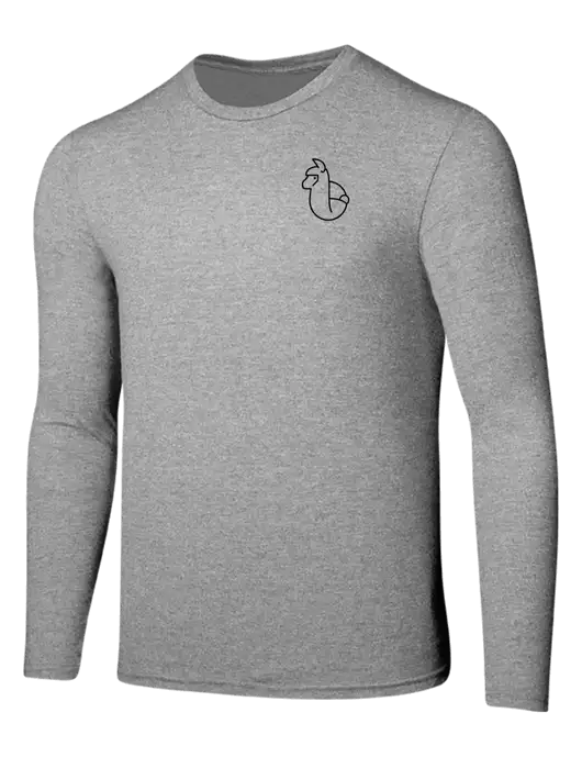 Seriously Soft Light Heathered Grey Long Sleeve T-Shirt w/Alpac Logo