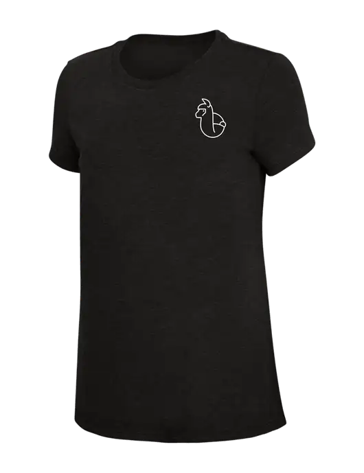 Womens Simply Soft Black 4.5oz Poly/Combed Ring Spun Cotton T-Shirt w/Alpac Logo