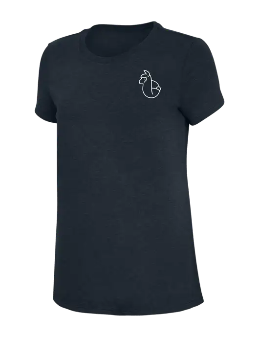Womens Simply Soft Navy 4.5oz Poly/Combed Ring Spun Cotton T-Shirt w/Alpac Logo