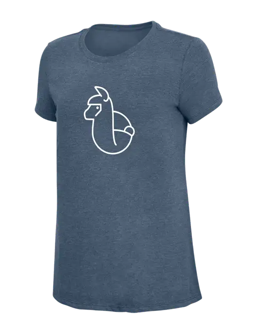 Womens Simply Soft Navy Frost 4.5oz  Poly/Combed Ring Spun Cotton T-Shirt w/Alpac Logo