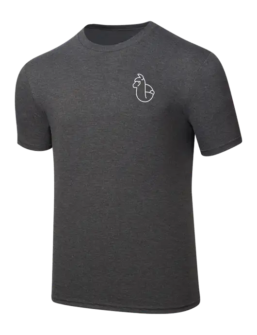 Simply Soft Heathered Charcoal 4.5oz  Poly/Combed Ring Spun Cotton T-Shirt w/Alpac Logo