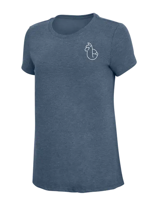 Womens Simply Soft Navy Frost 4.5oz  Poly/Combed Ring Spun Cotton T-Shirt w/Alpac Logo