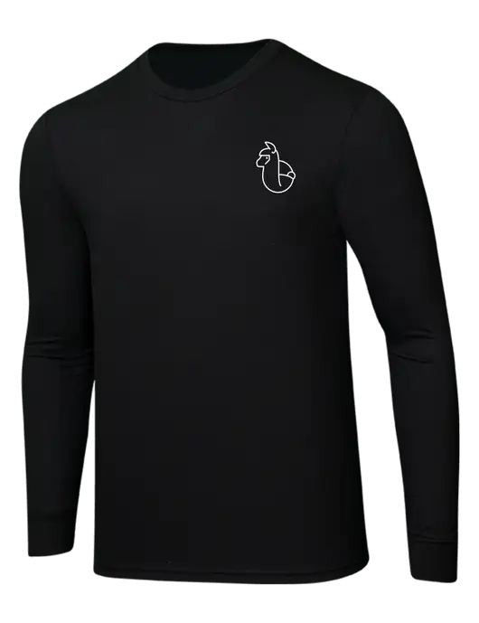 Simply Soft Long Sleeve Black 4.5 oz, Poly/Combed Ring Spun Cotton T-Shirt w/Alpac Logo