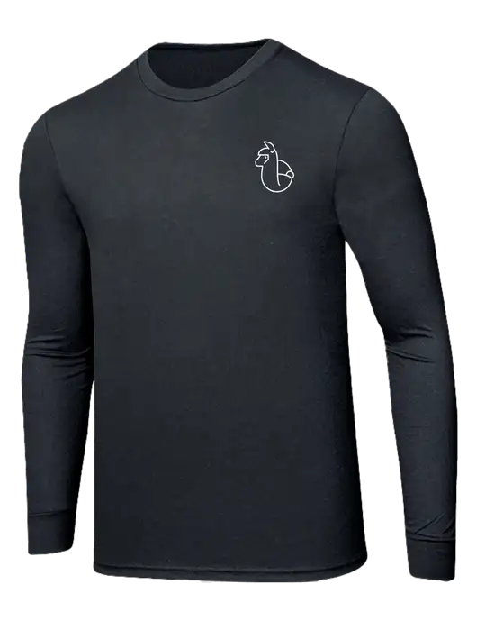 Simply Soft Long Sleeve Black Frost 4.5 oz, Poly/Combed Ring Spun Cotton T-Shirt w/Alpac Logo