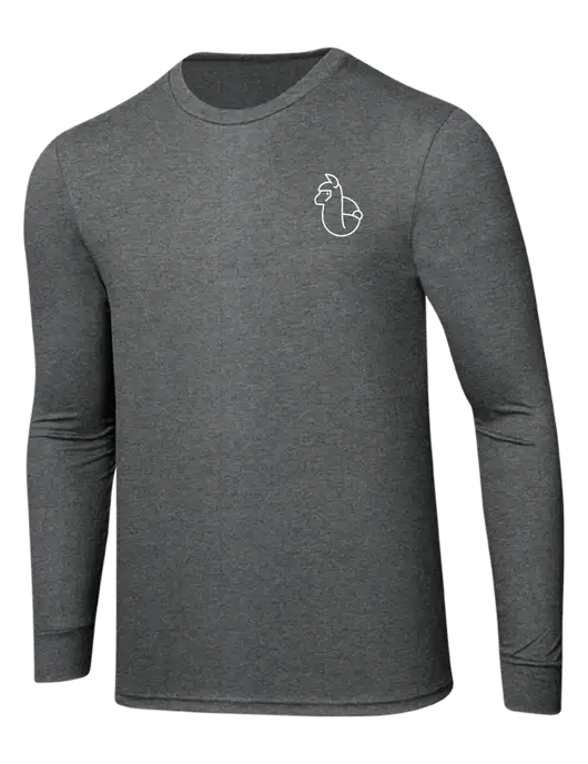 Simply Soft Long Sleeve Medium Grey Frost 4.5 oz, Poly/Combed Ring Spun Cotton T-Shirt w/Alpac Logo