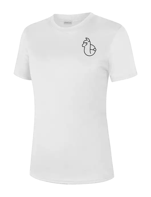  Womens White PosiCharge Competitor Tee w/Alpac Logo