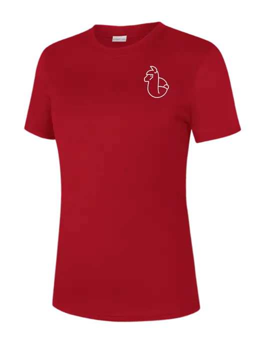  Womens Red PosiCharge Competitor Tee w/Alpac Logo