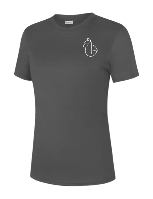  Womens Dark Grey PosiCharge Competitor Tee w/Alpac Logo