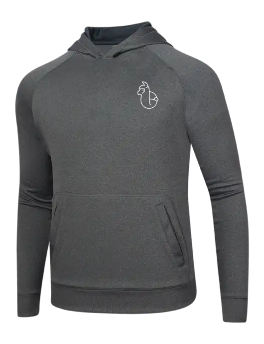 Tech Graphite Heather Fleece Hooded Sweatshirt w/Alpac Logo
