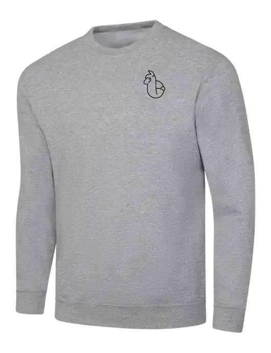 Light Grey Heather 7.8 oz Ring Spun Crew Sweatshirt w/Alpac Logo