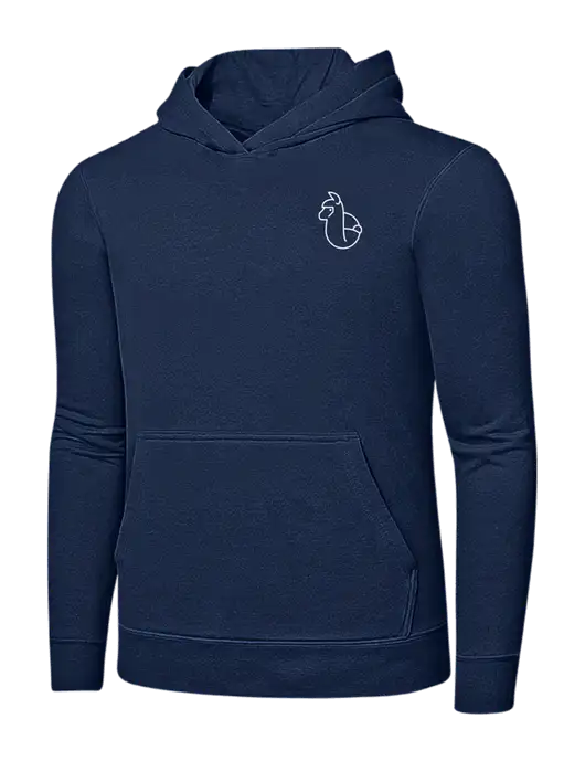 Navy 7.8 oz Ring Spun Hooded Sweatshirt w/Alpac Logo
