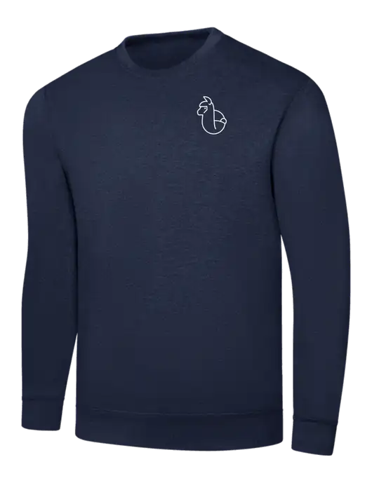 Navy 7.8 oz Ring Spun Crew Sweatshirt w/Alpac Logo