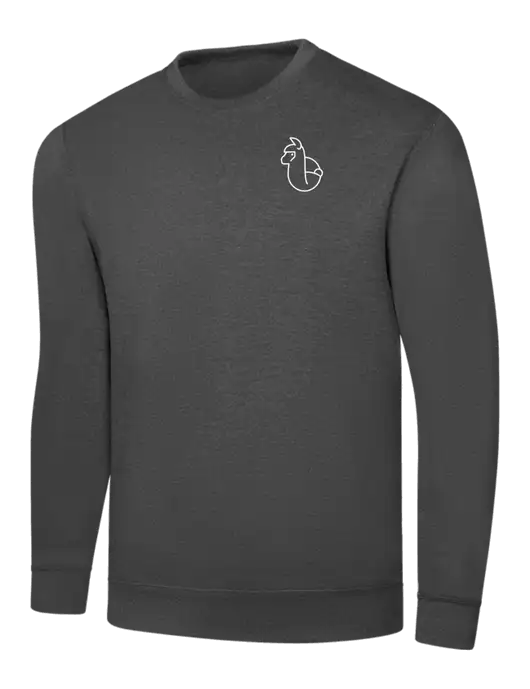 Charcoal 7.8 oz Ring Spun Crew Sweatshirt w/Alpac Logo