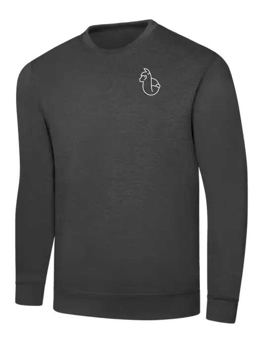 Dark Heather Grey 7.8 oz Ring Spun Crew Sweatshirt w/Alpac Logo
