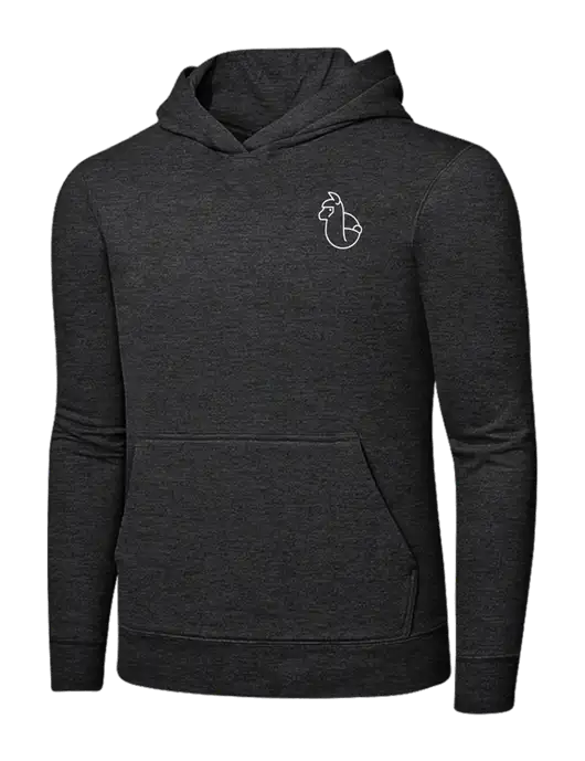 Dark Heather Grey 7.8 oz Ring Spun Hooded Sweatshirt w/Alpac Logo